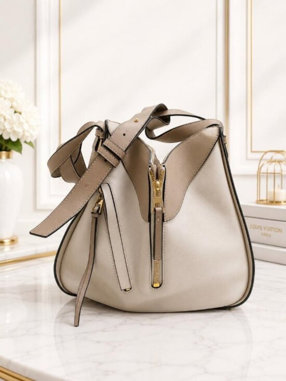 Authentic Loewe Hammock Leather Shoulder Bag